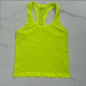 Yellow lululemon swiftly tech racerback tank